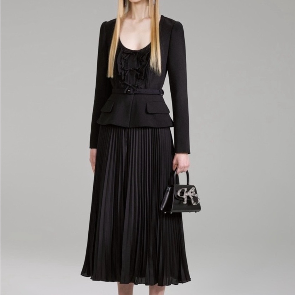 Self-Portrait Blazer Pleated Skirt Dress - Picture 2 of 8